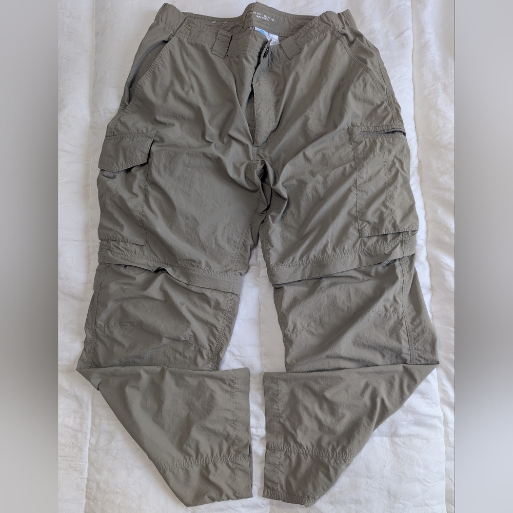 Columbia Omni-Shade Nylon Zip Off Hiking Pants Men's 36 X 30